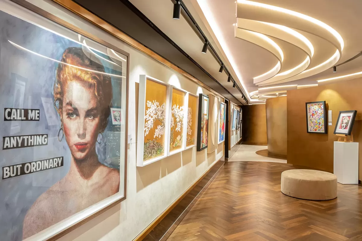 Fine art gallery aboard Explora Journeys ship