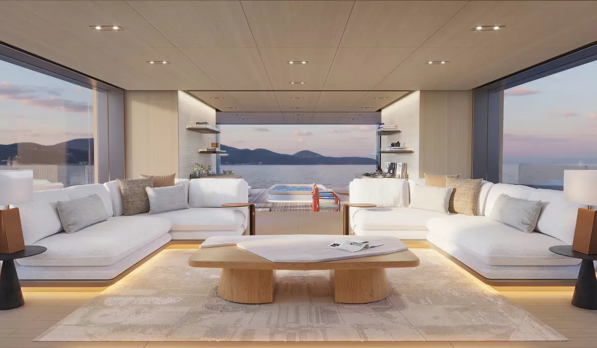Benetti neos Main deck pool area