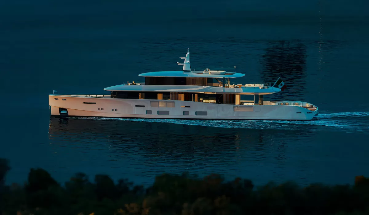 Benetti B.Neos exterior night