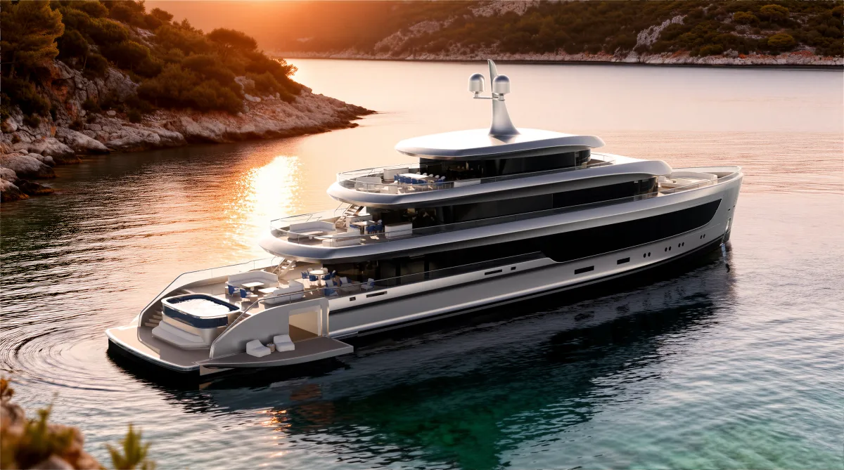A 60m Yacht Concept Inspired by Supercars