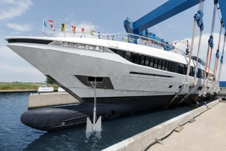 Mangusta GranSport 54 fifth unit launched at Overmarine&rsquo;s Pisa shipyard