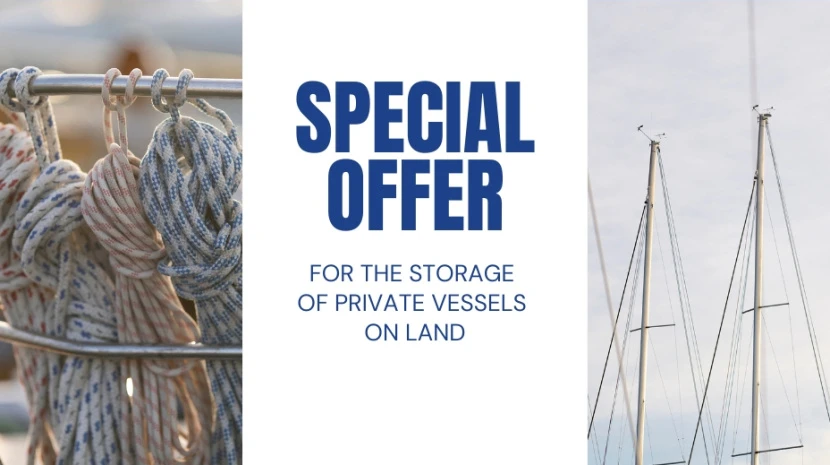 Accommodation offer for private boats on land